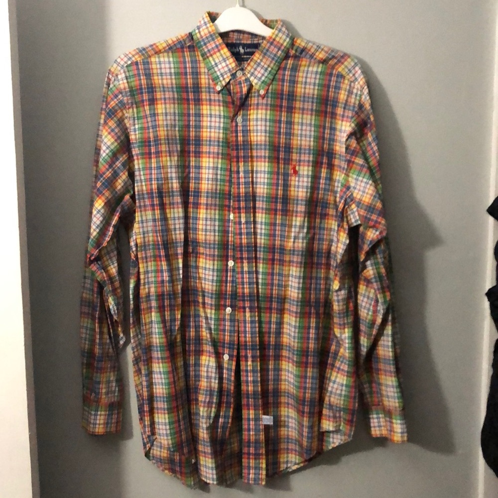 Colorful polo button down